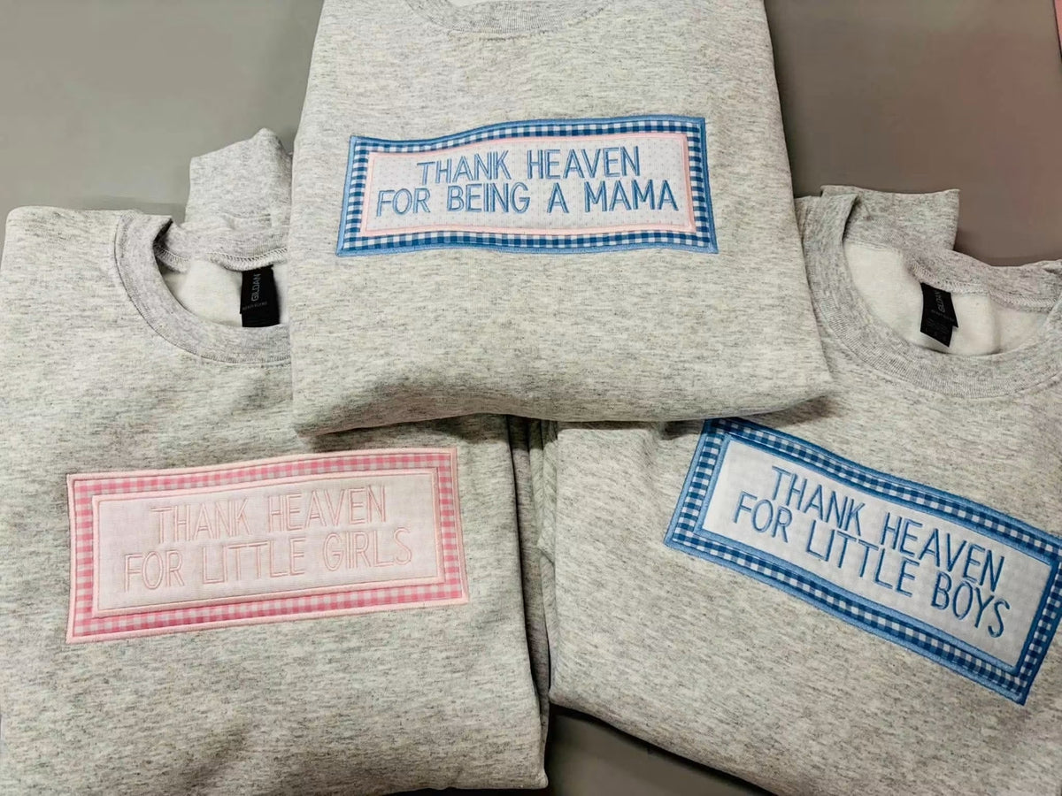Thank Heaven Appliqué Sweatshirt