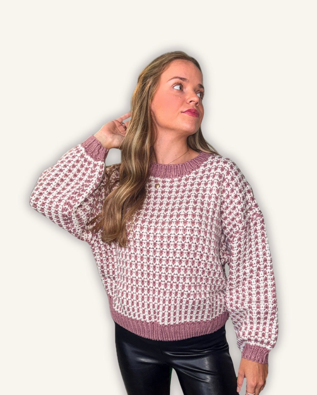 Cozy Two-Tone Pullover Sweater