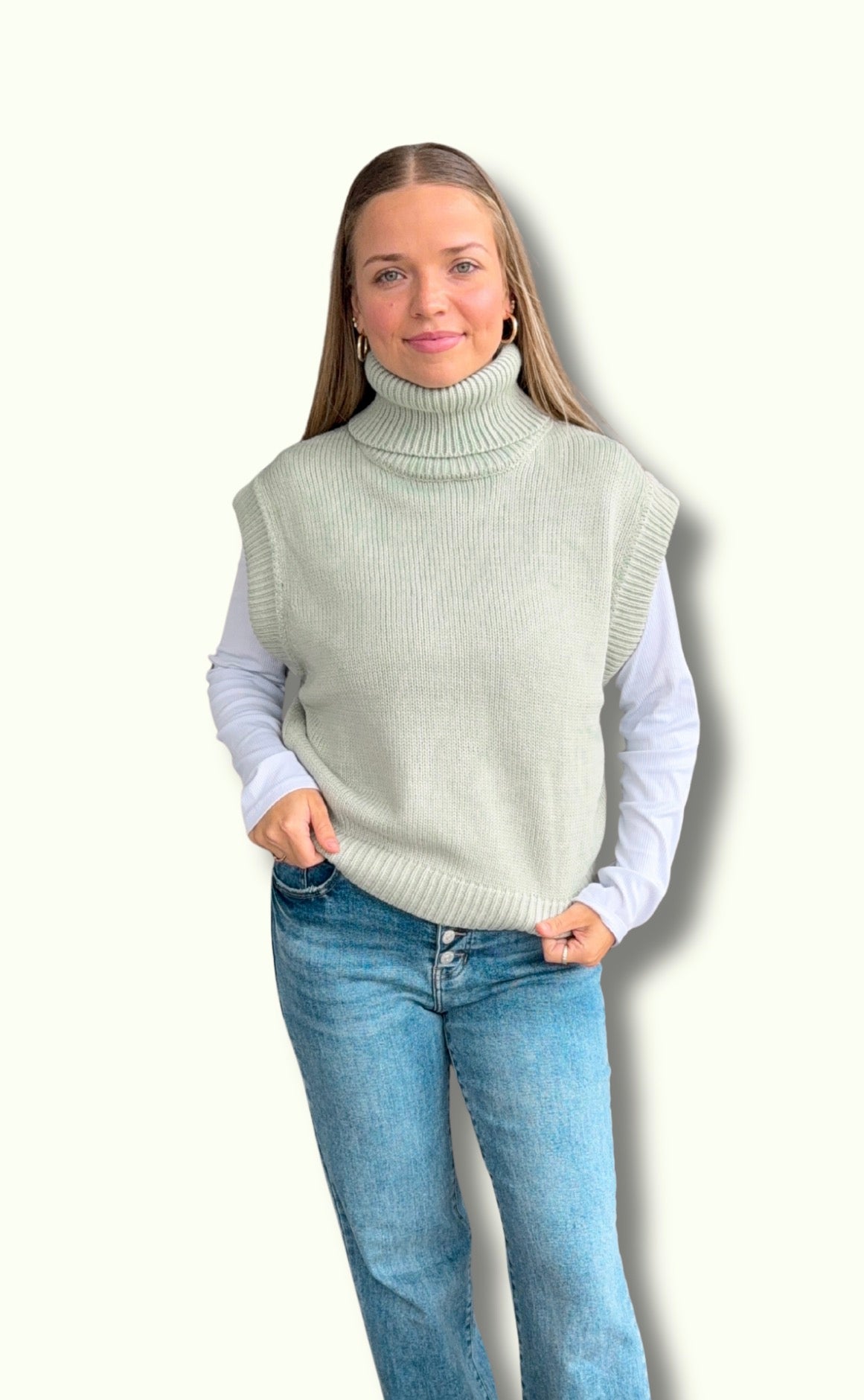 The Knit Mock Neck Tank