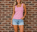 Western Jacquard Square Neck Tank