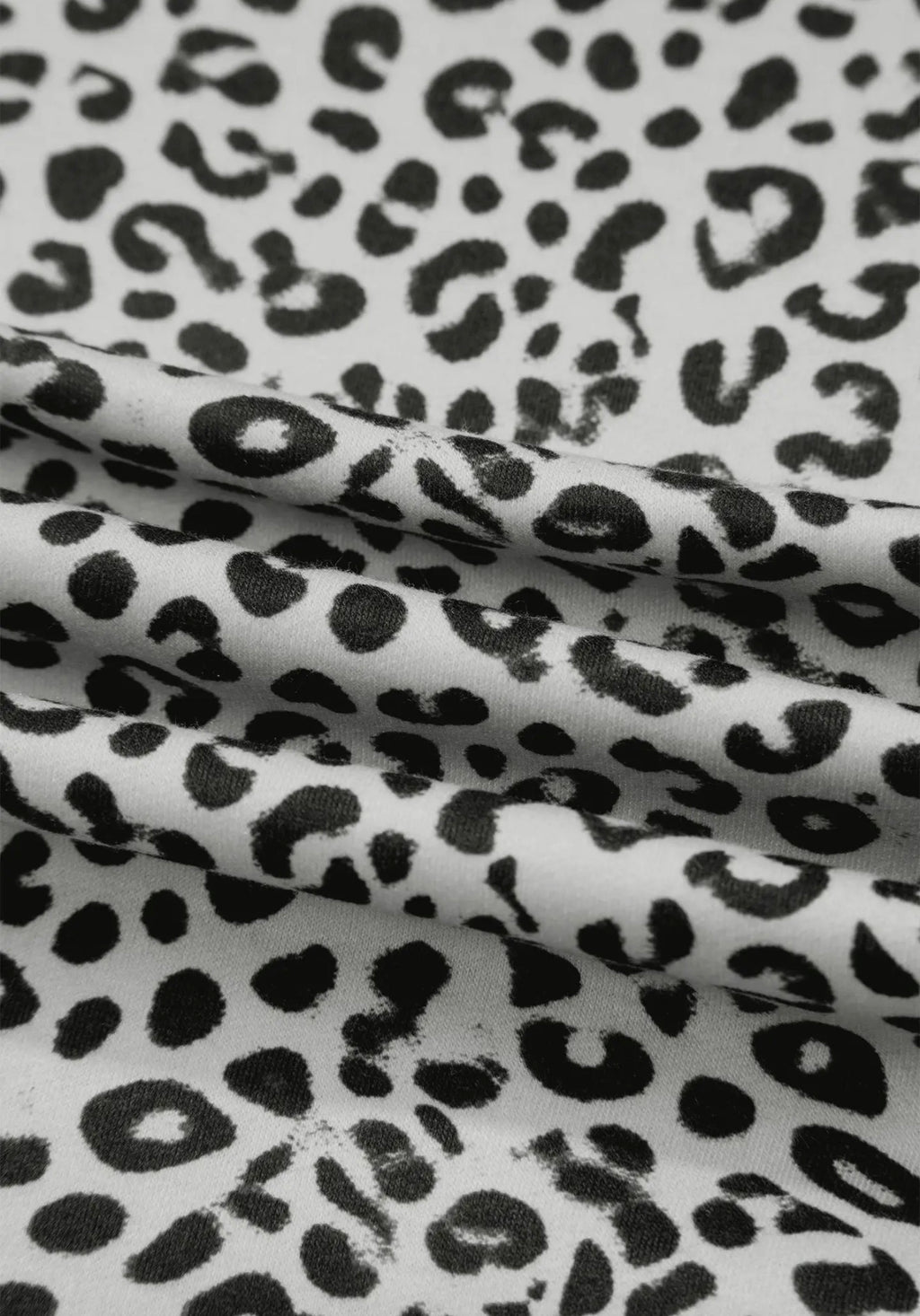 Leopard Terry Knit Wide Leg Pants
