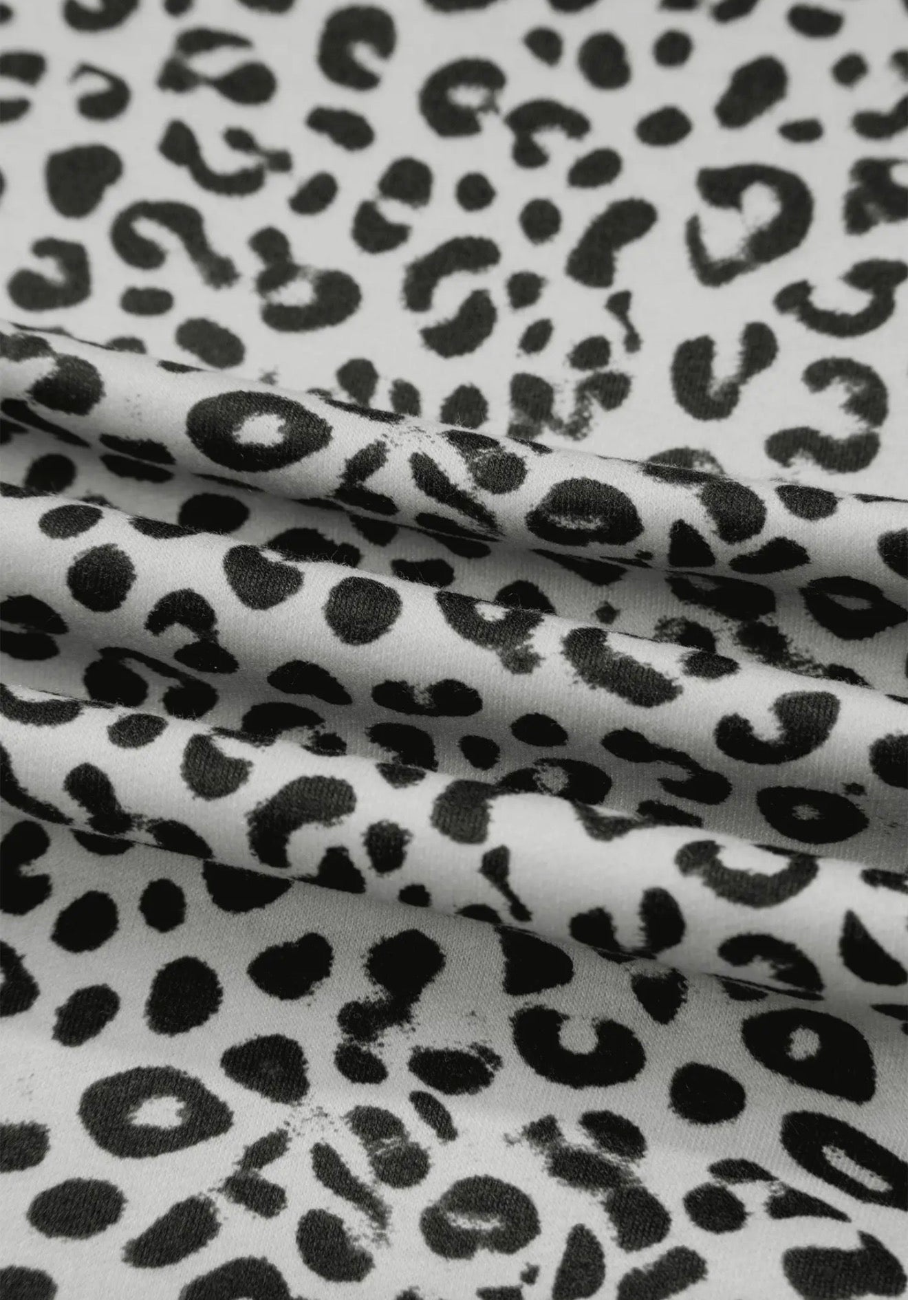 Leopard Terry Knit Wide Leg Pants