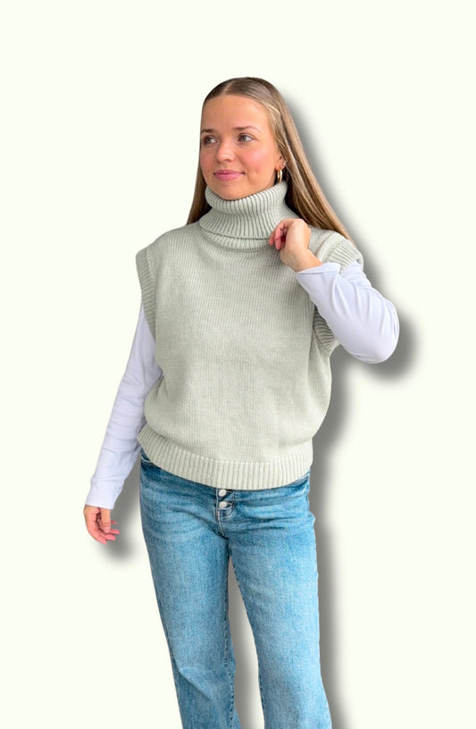 The Knit Mock Neck Tank