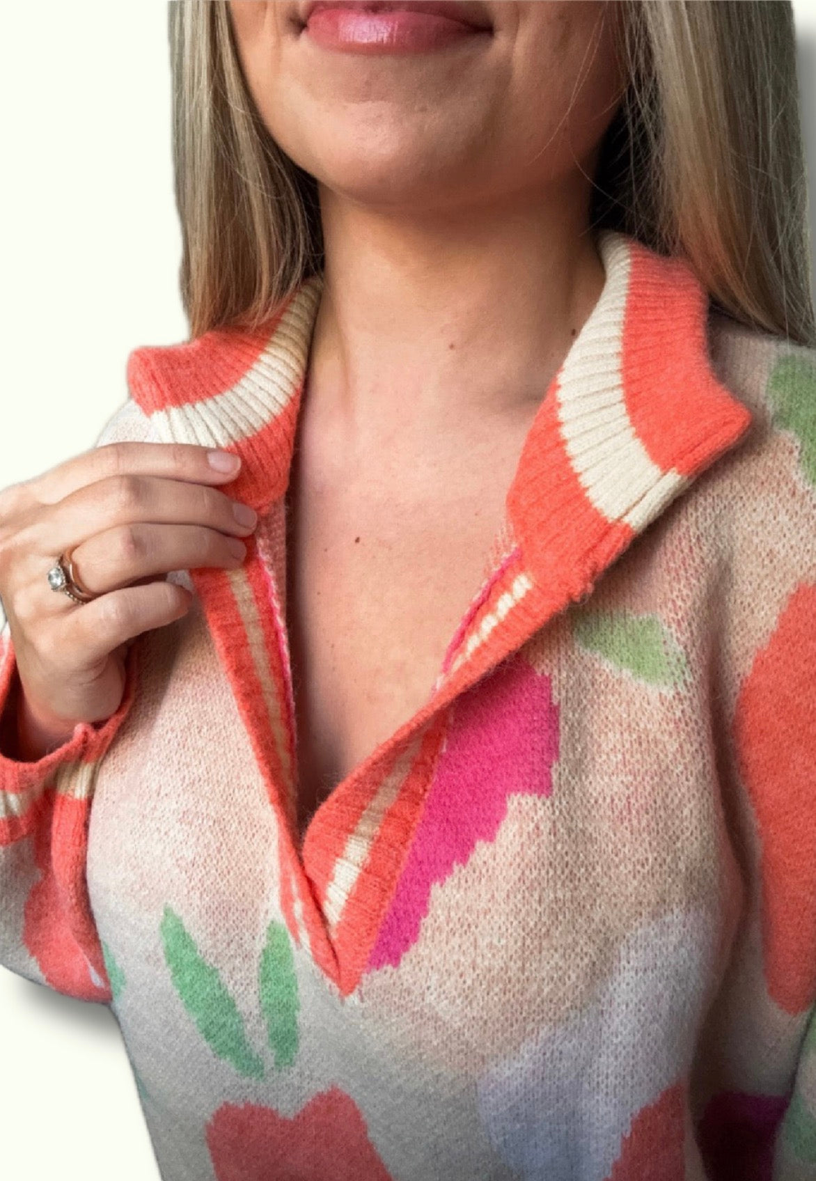 The Floral Banded V-Neck