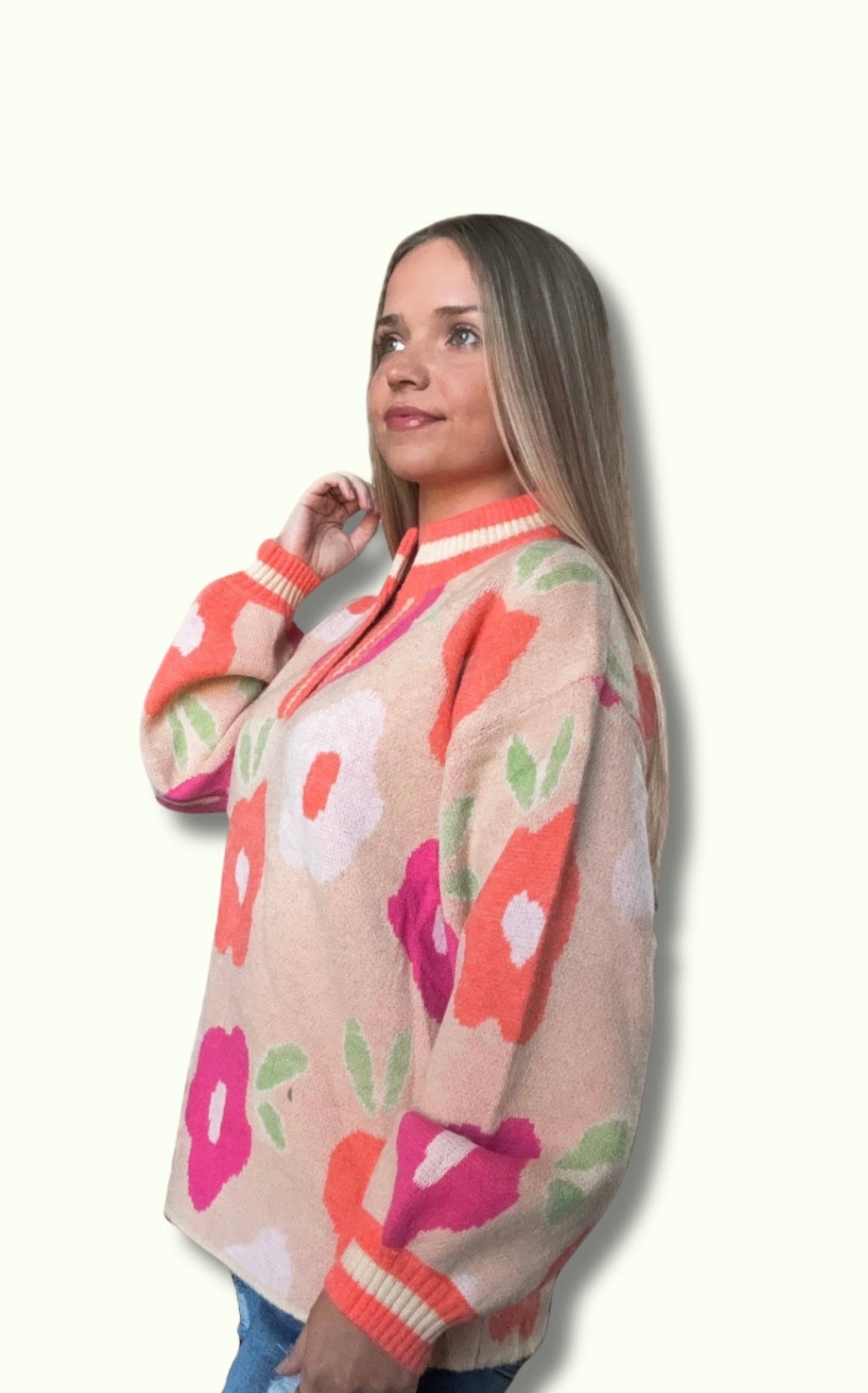 The Floral Banded V-Neck