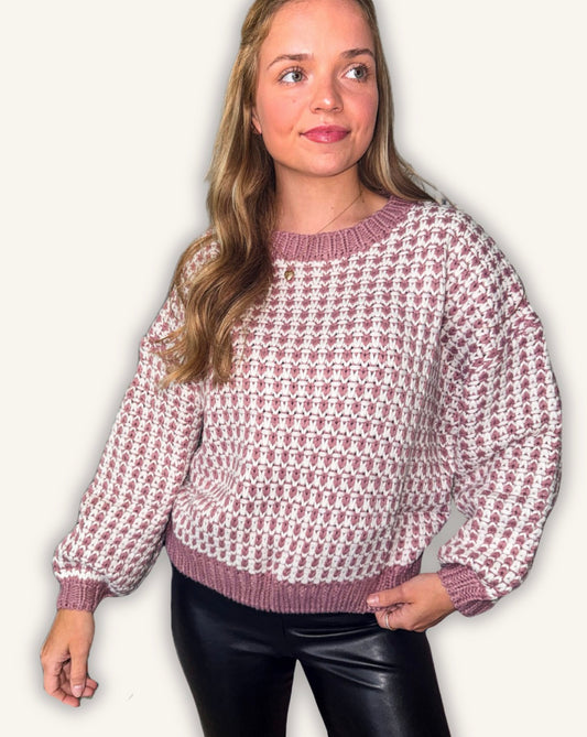 Cozy Two-Tone Pullover Sweater