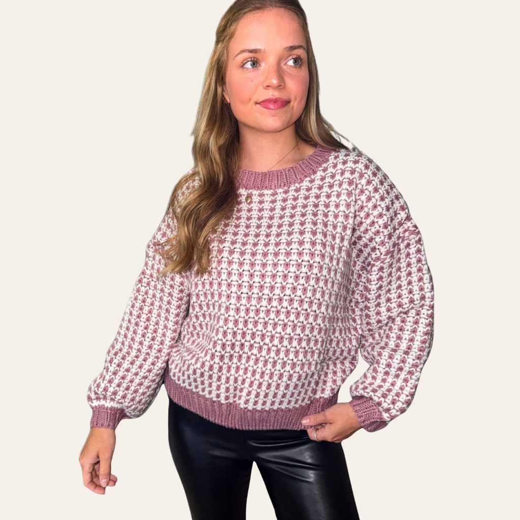 The Mauve Two-Tone Sweater