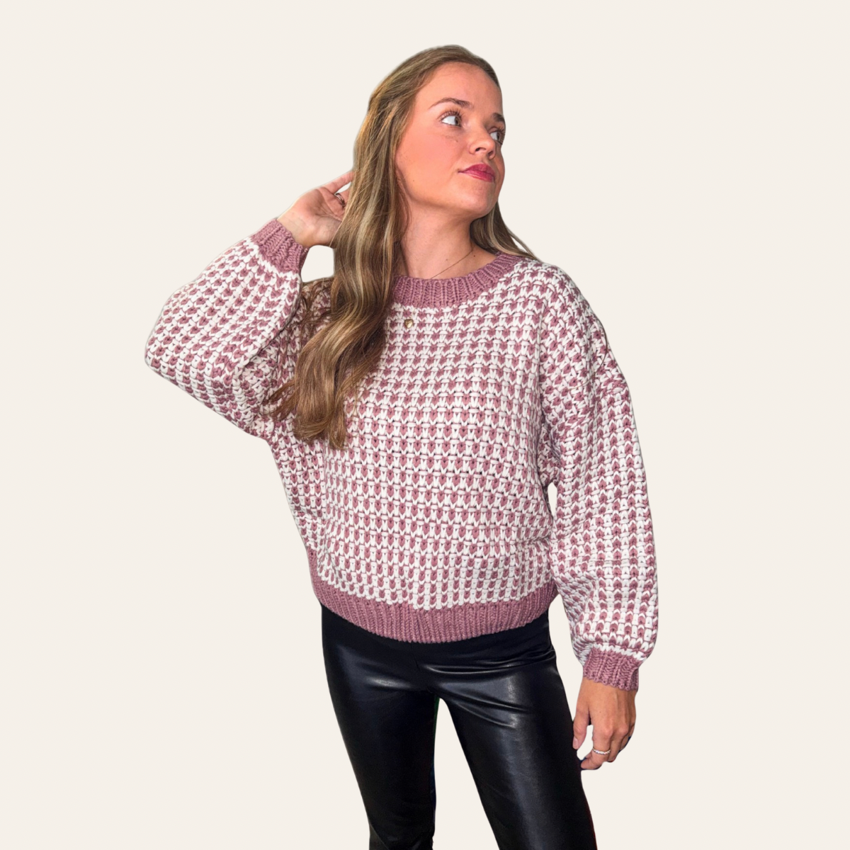 The Mauve Two-Tone Sweater
