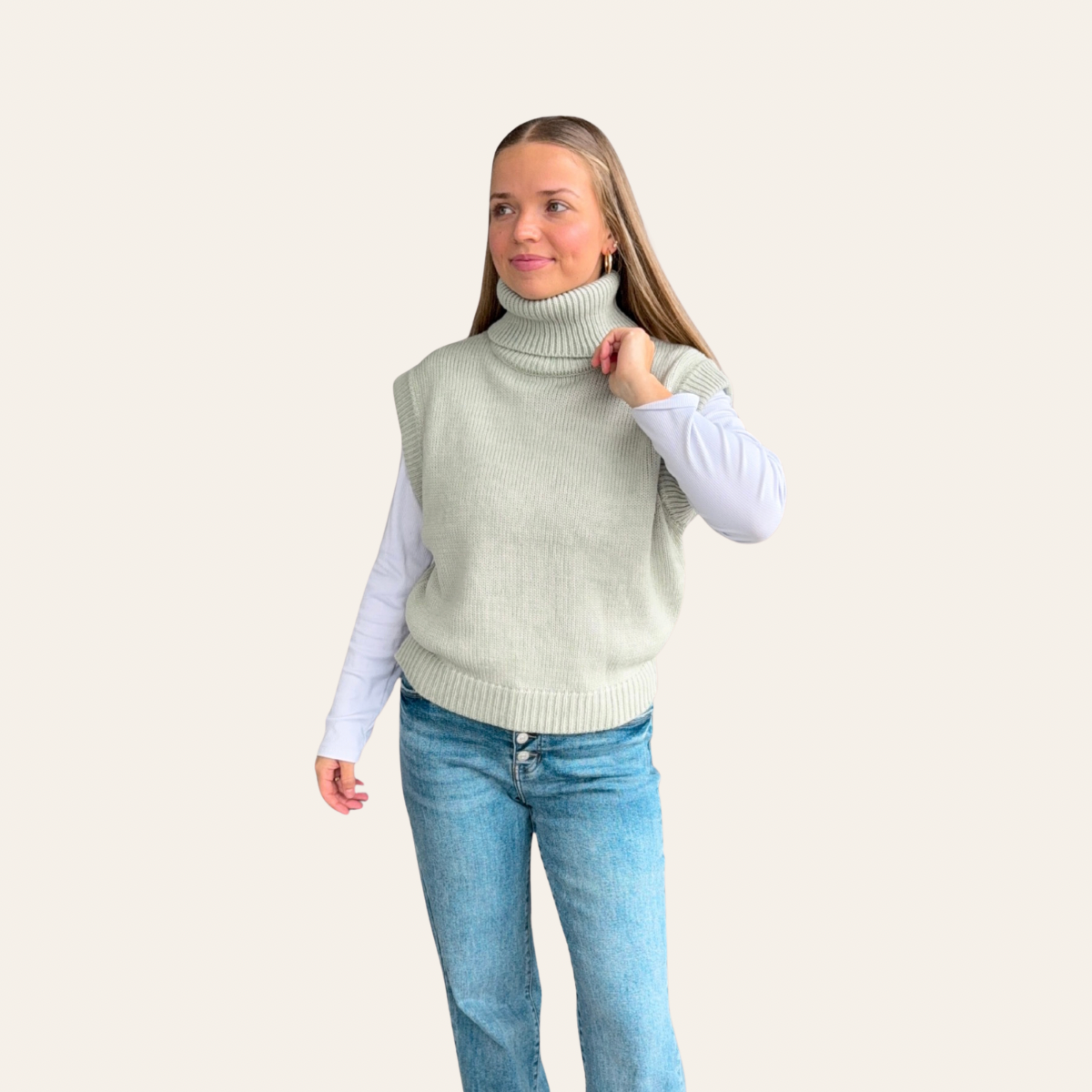 The Knit Mock Neck Tank