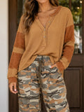 Contrast Waffle Henley