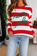 Holly Jolly Stripe Sweatshirt