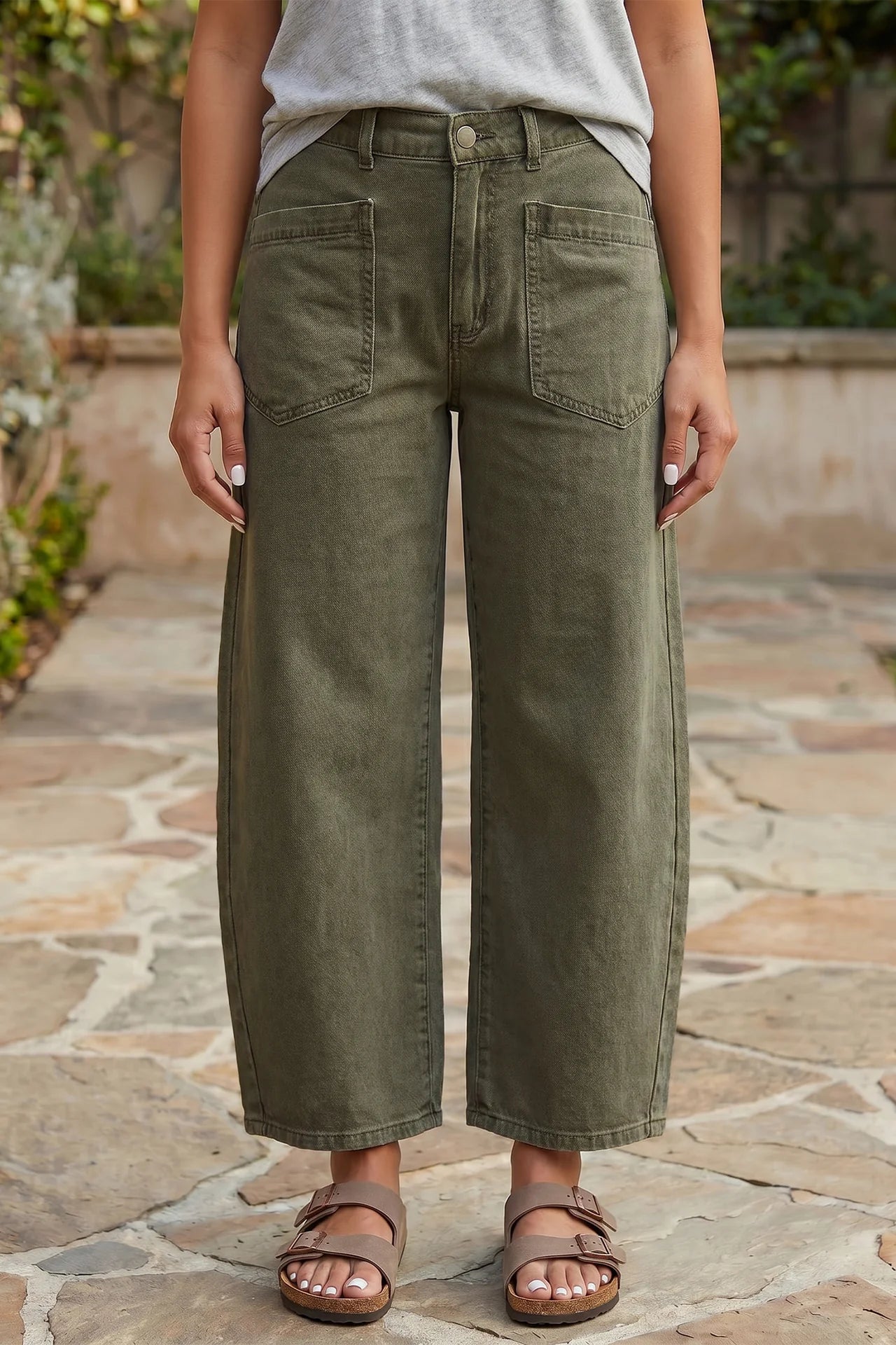 Olive Barrel Jeans