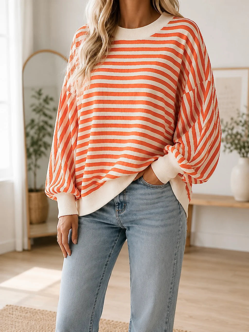 Textured Stripe Top