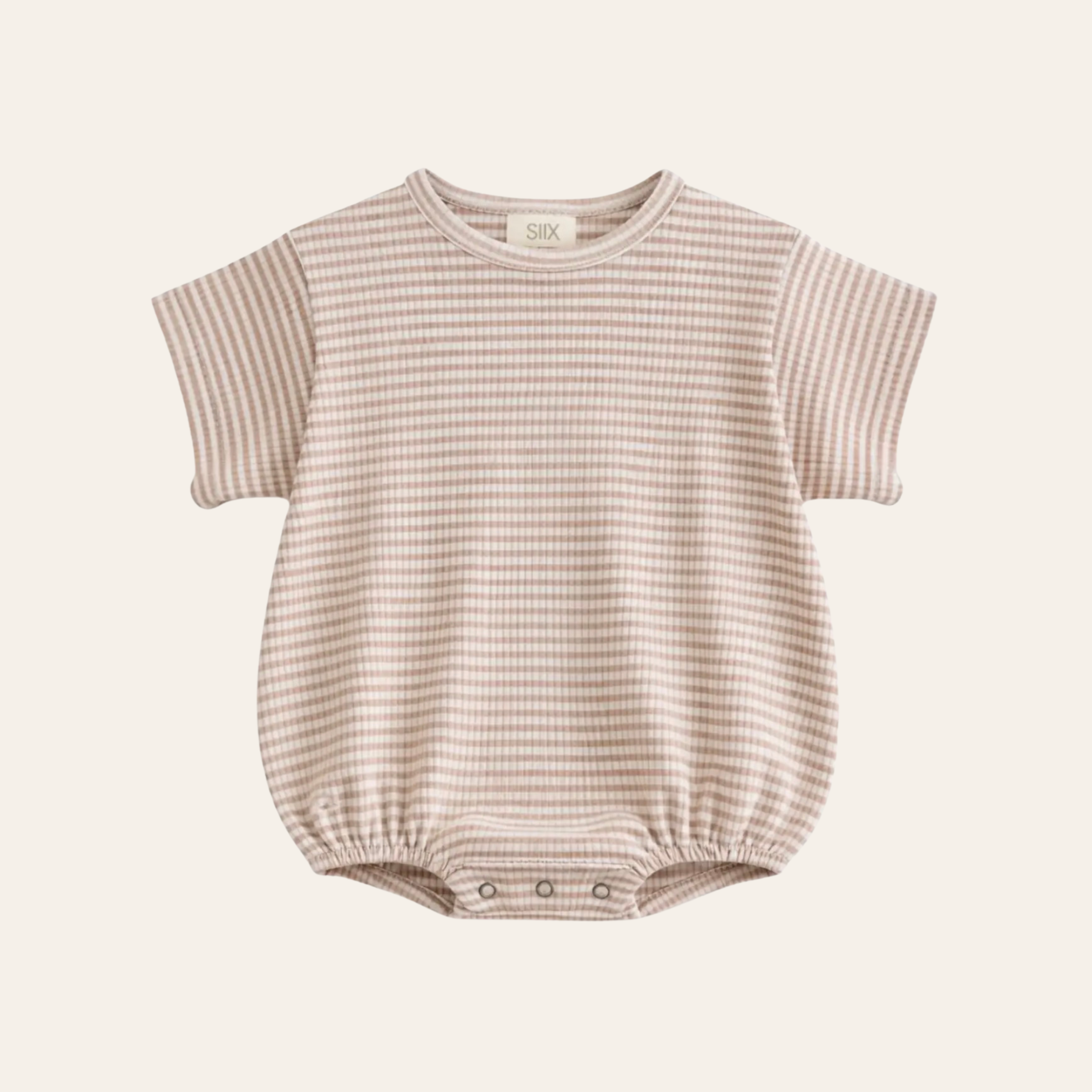 Sand Ribbed Bubble Romper