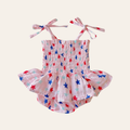 Pink Star Smocked Sunsuit