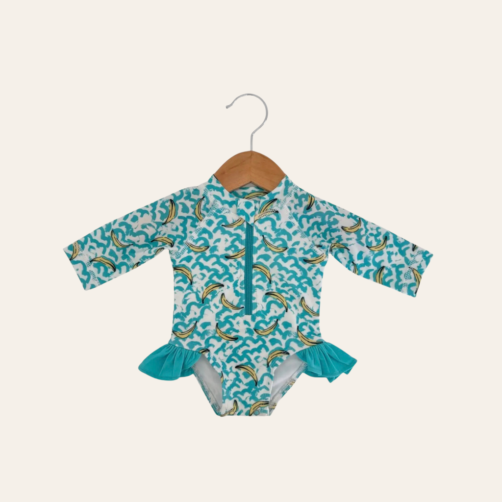 Banana Breeze Rashguard Swimsuit