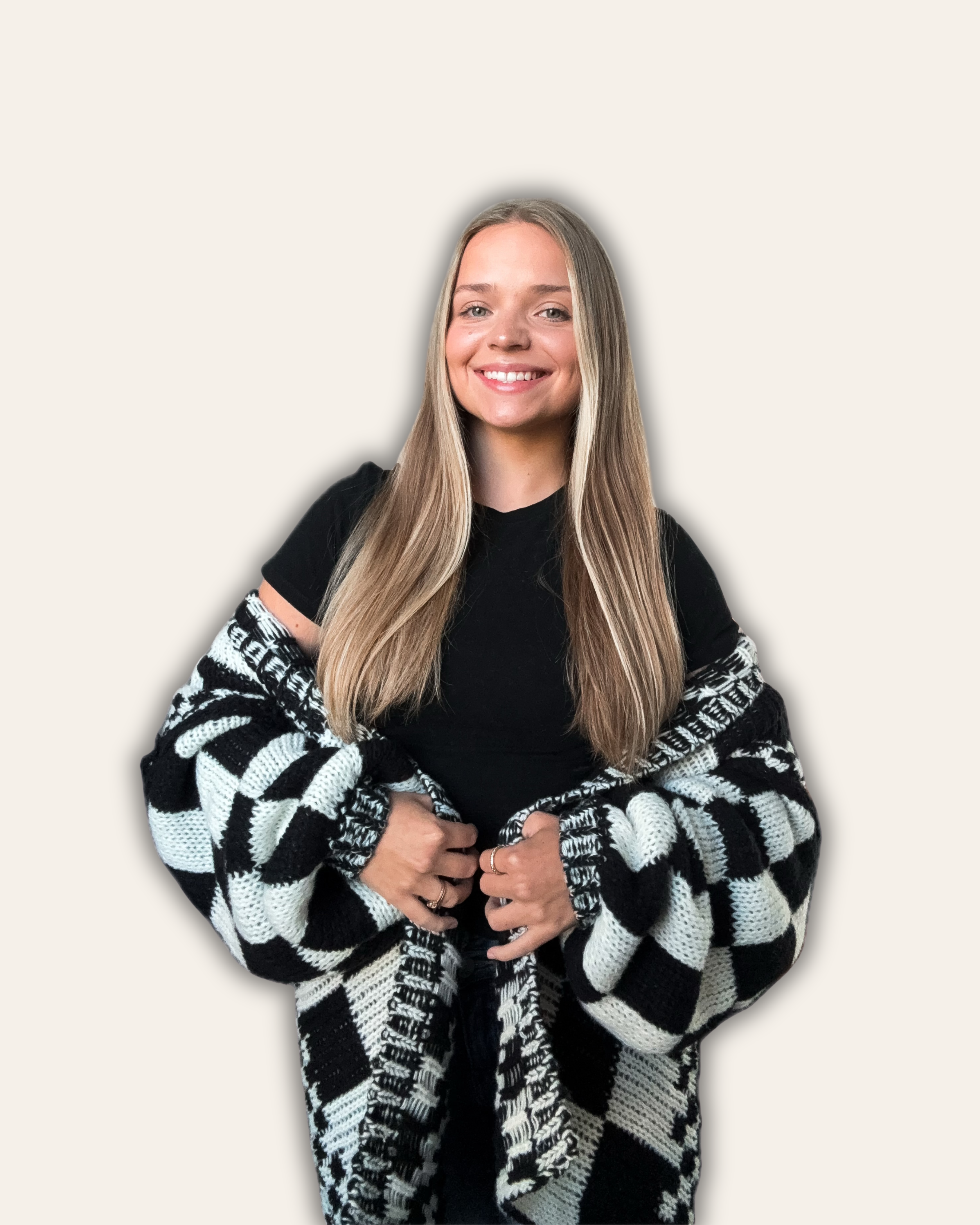 The Chunky Checkered Cardigan