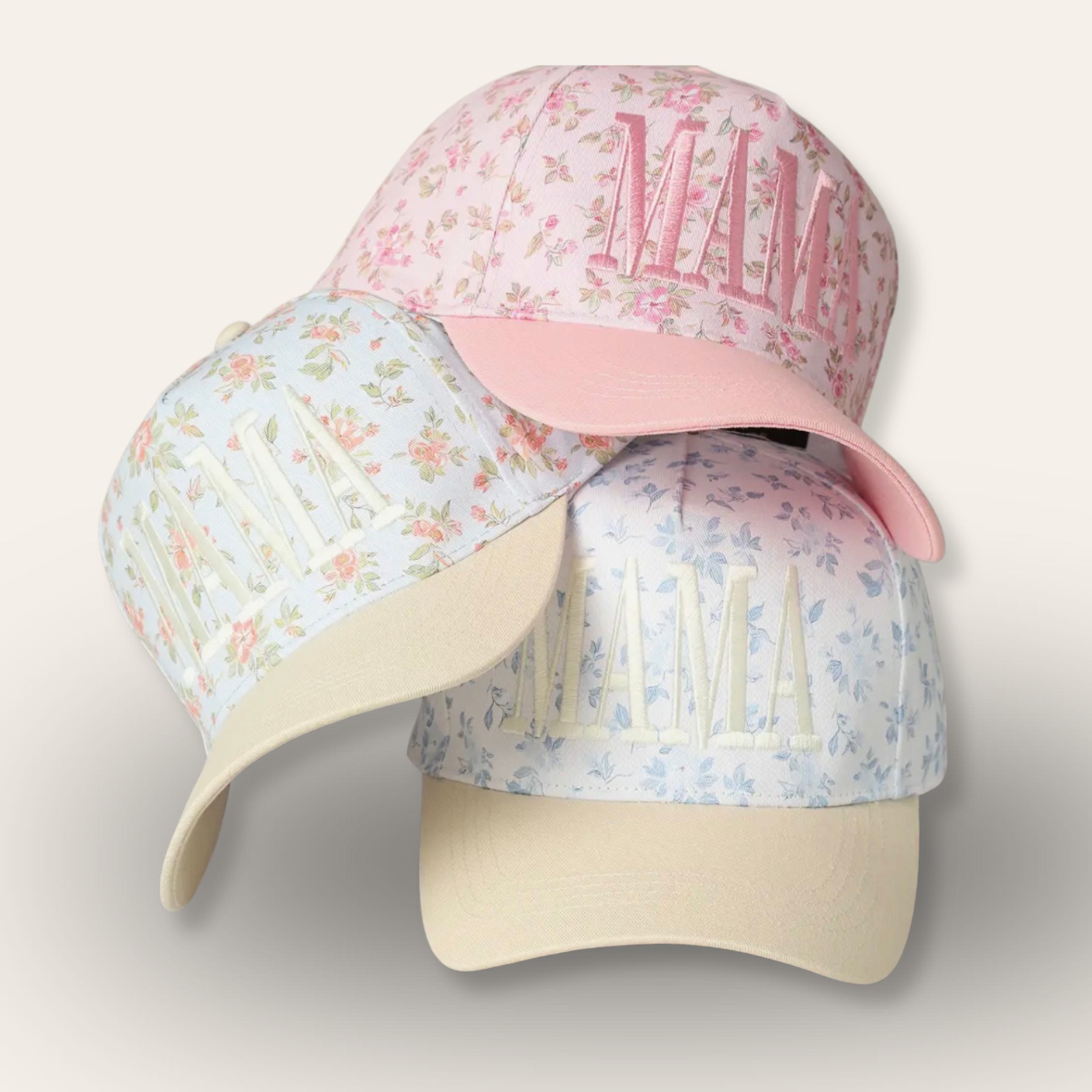 Mama Floral Embroidered Trucker Hat