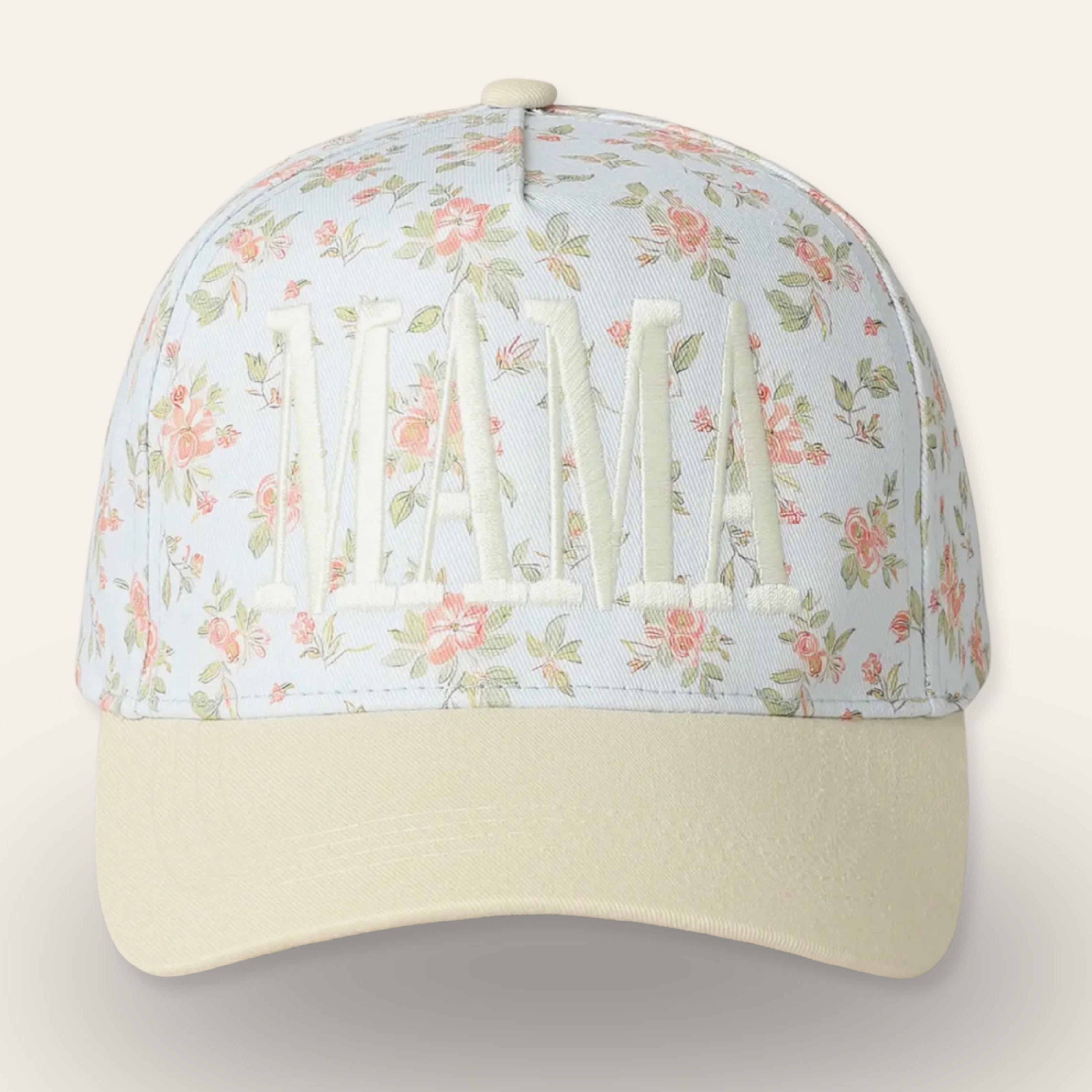 Mama Floral Embroidered Trucker Hat